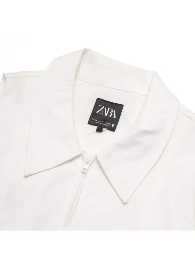 Жилет на молнии Zara, белый — фото 4