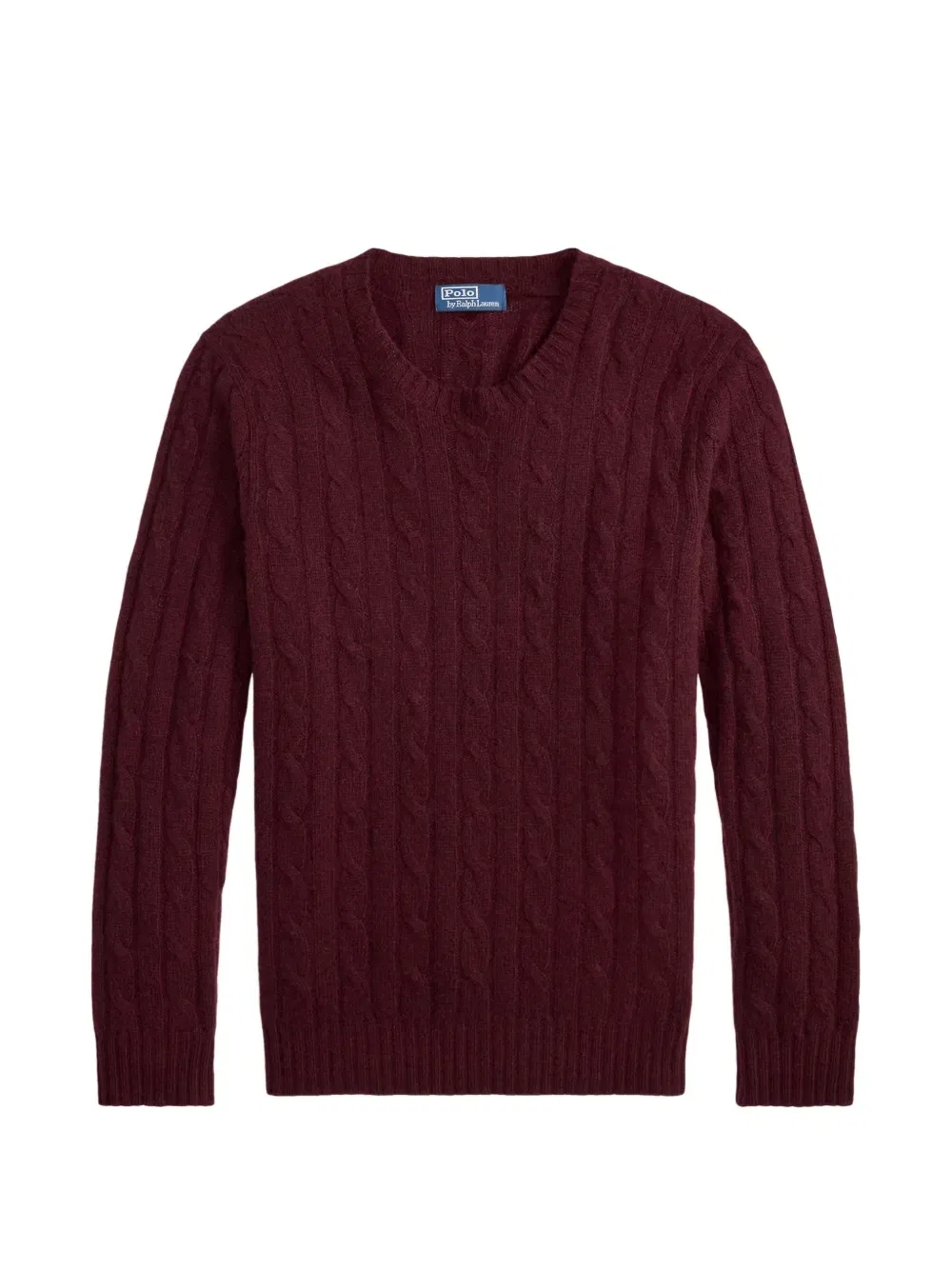 Кашемировый свитер фактурной вязки POLO RALPH LAUREN, красный