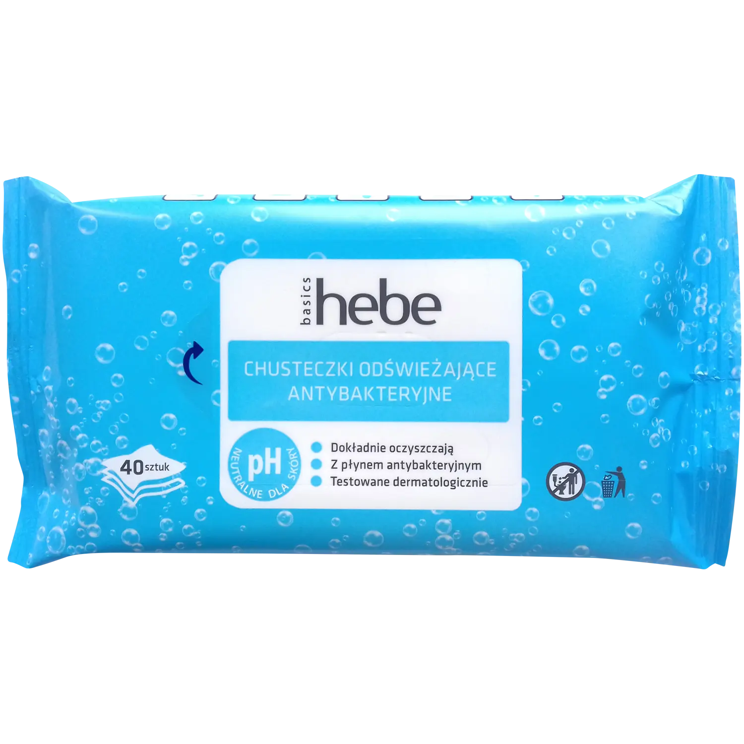 

Hebe Basics освежающие салфетки, 40 шт/1 упаковка
