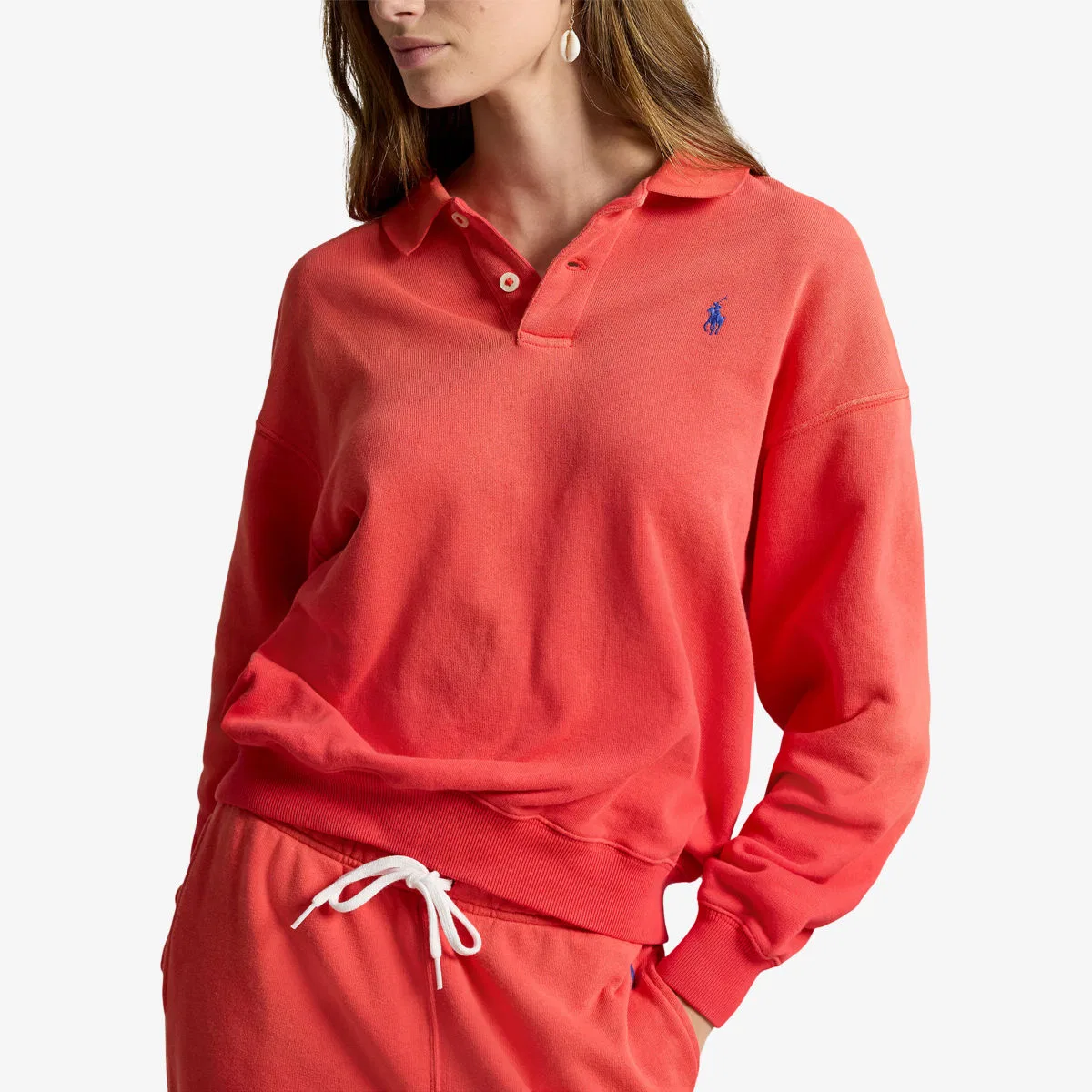 Поло из хлопкового трикотажа большого размера с вышитым логотипом Polo Ralph Lauren — фото 3