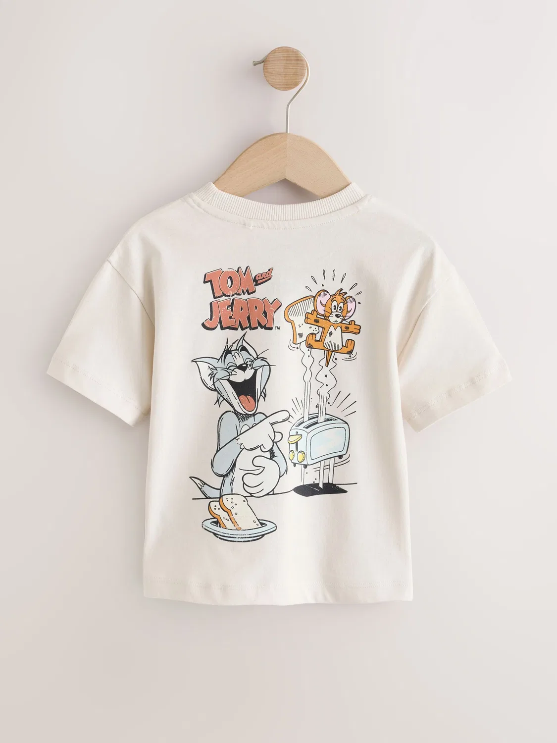 Футболка с принтом Tom and Jerry Next, экрю — фото 2