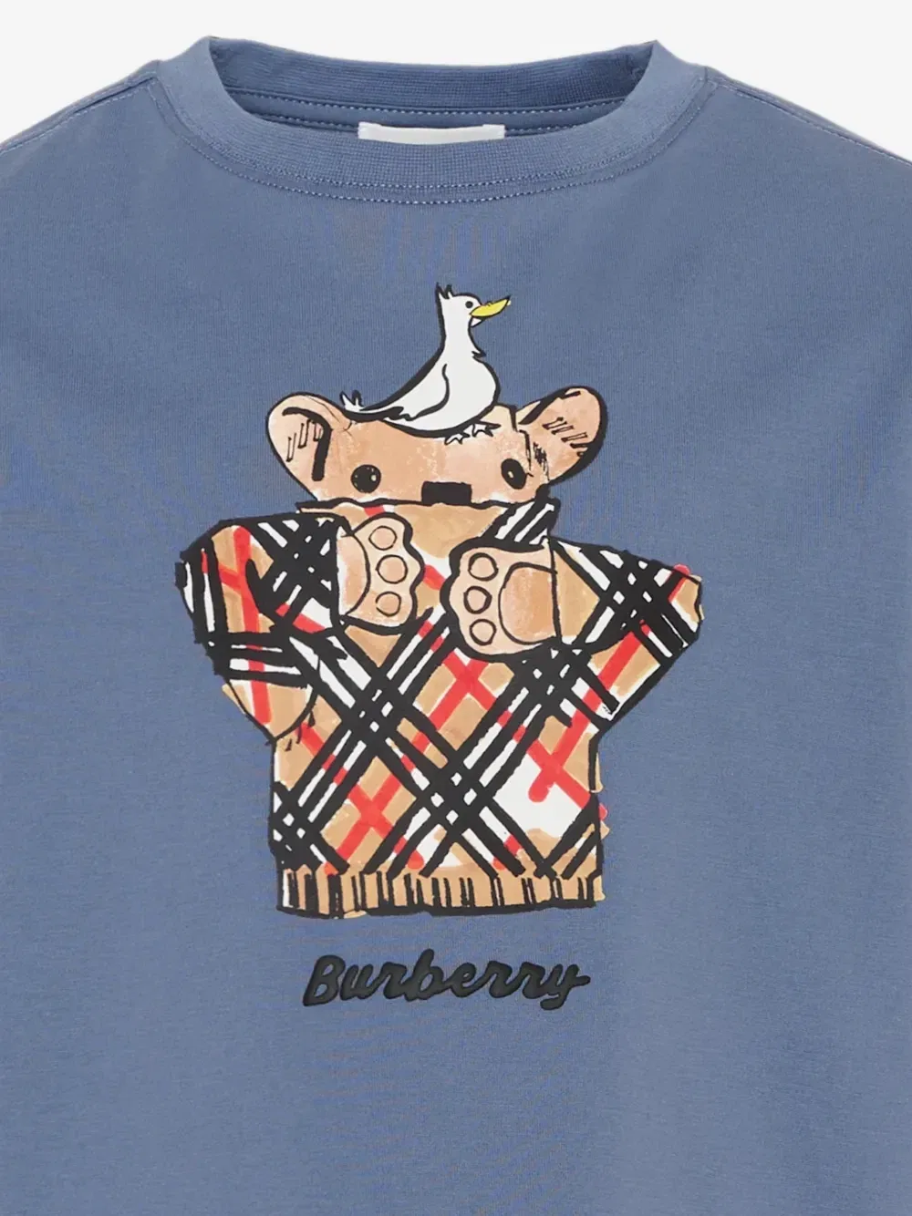 Футболка с принтом Томаса Беара Burberry Kids, синий — фото 3