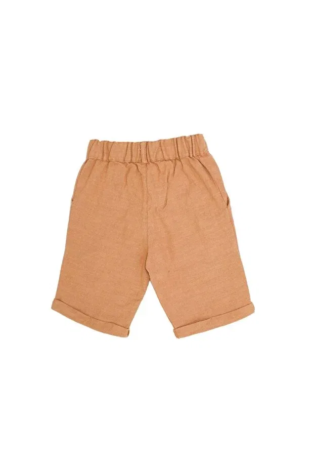 Детские шорты для девочек льняные Rg Kidsstore, Mink — фото 3