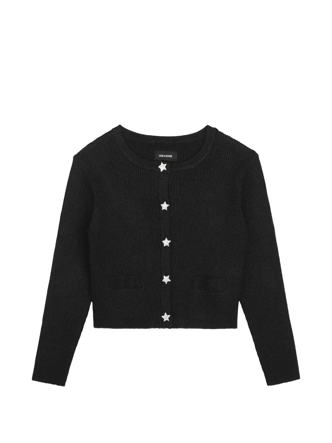 Zadig&Voltaire Вязаный кардиган с пуговицами-звездами, черный