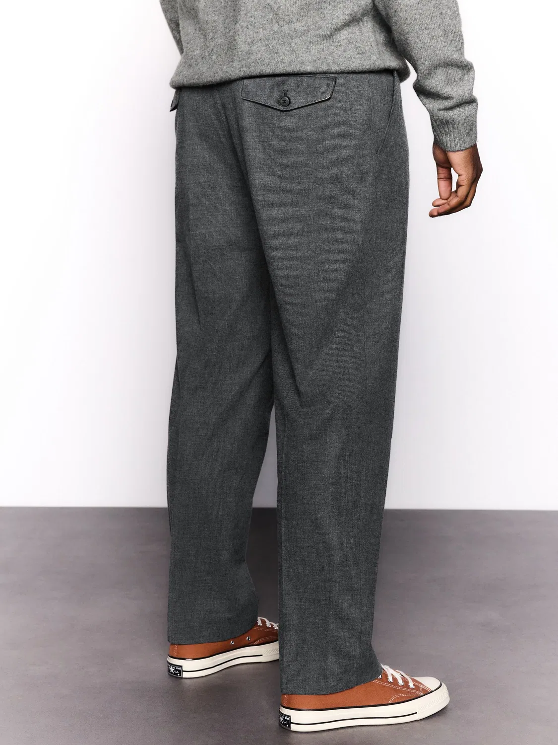 Брюки из хлопка Regular Fit Next, угольный серый — фото 3