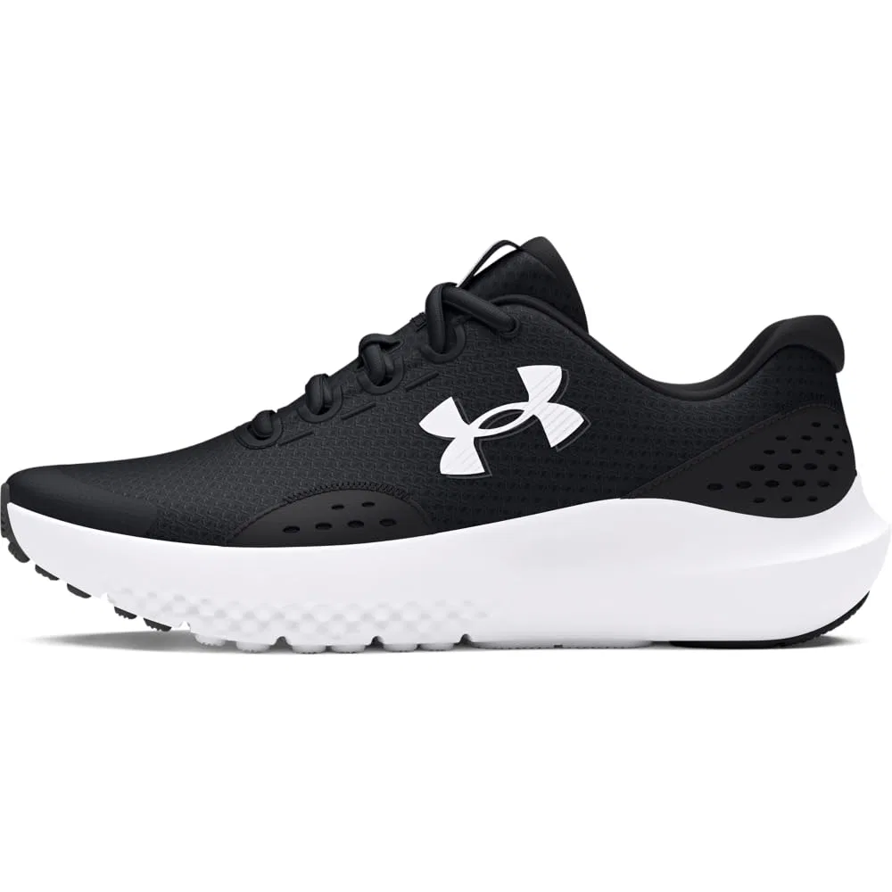 Детские беговые кроссовки для мальчиков с сетчатым верхом UA Bgs Surge 4 Under Armour, Red/Black/Black