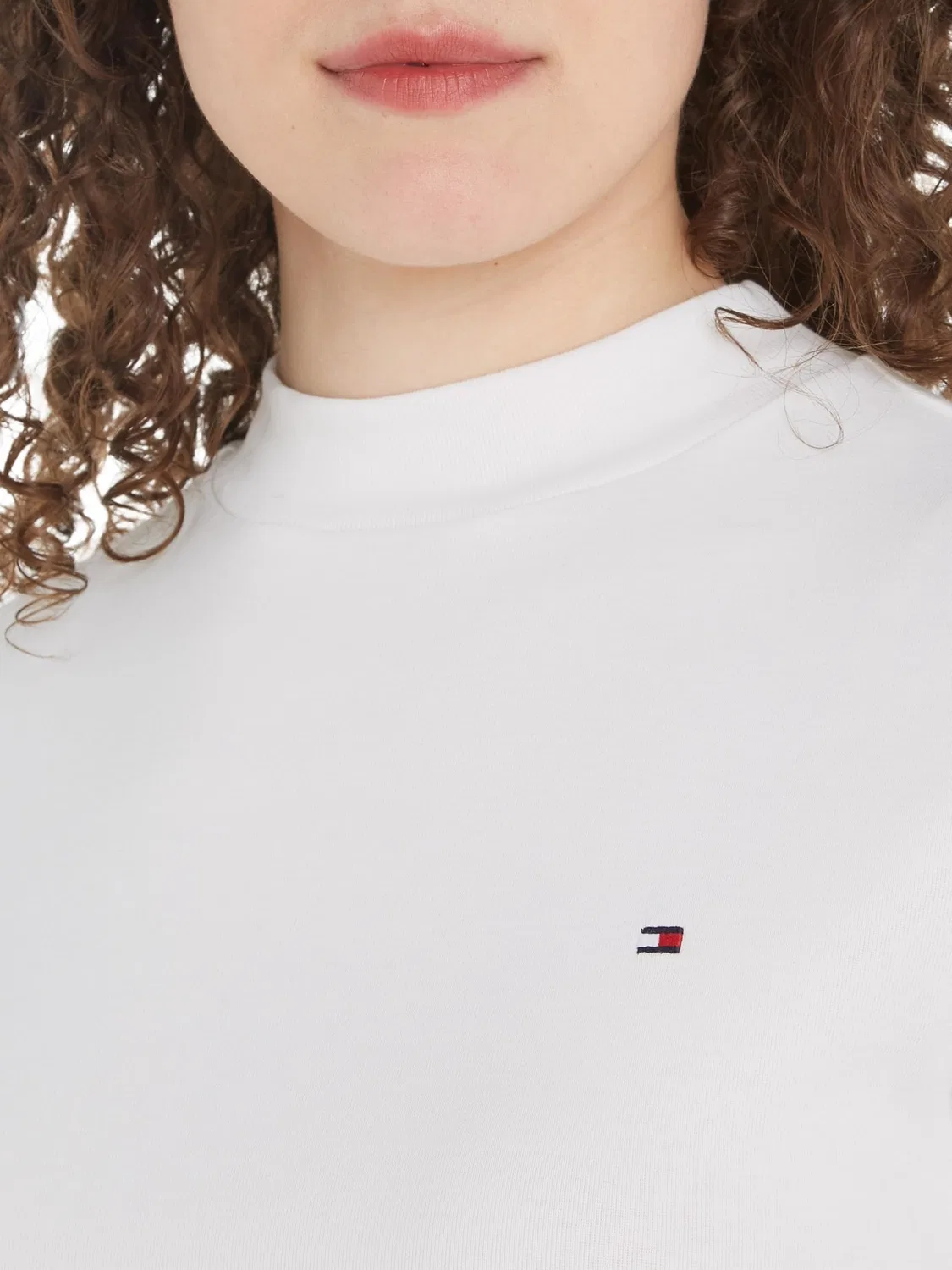 Женская футболка с коротким рукавом Slim Cody Tommy Hilfiger, White (Ecru) — фото 3