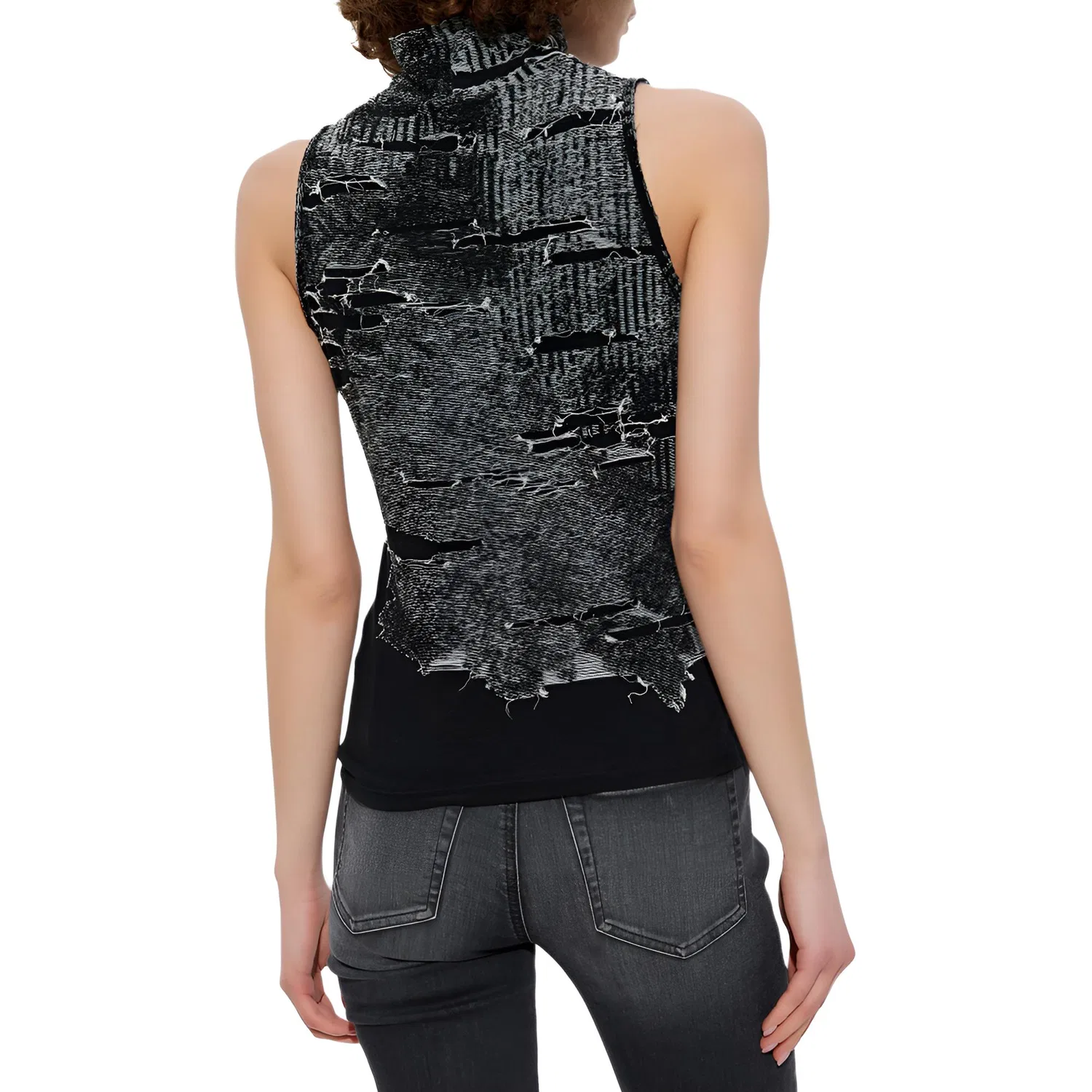 Женская футболка Diesel K-Callisto-Vest, Black — фото 3