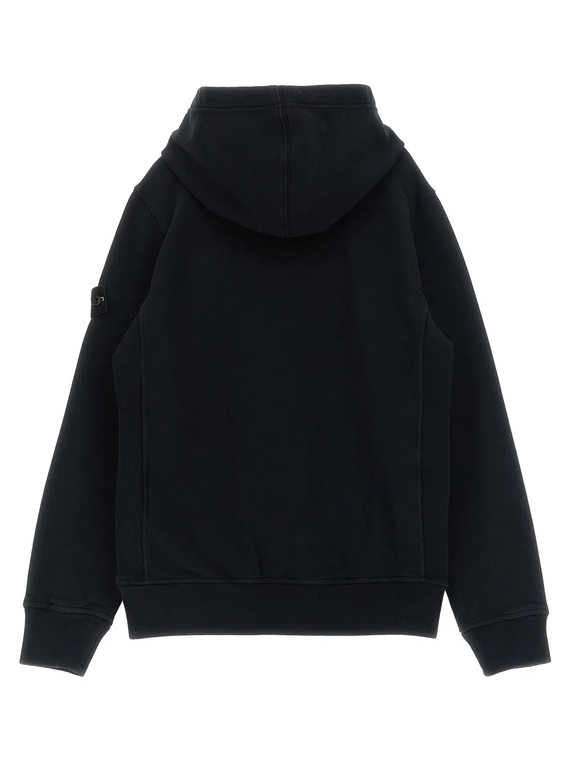 Худи с логотипом-значком Stone Island Junior, черный — фото 2
