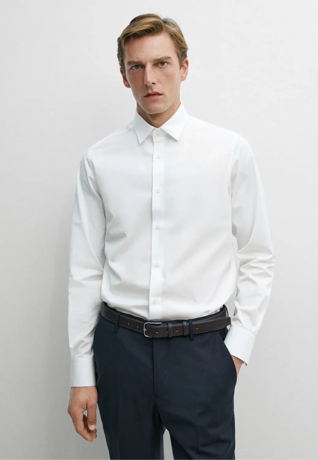 Классическая рубашка Massimo Dutti, White