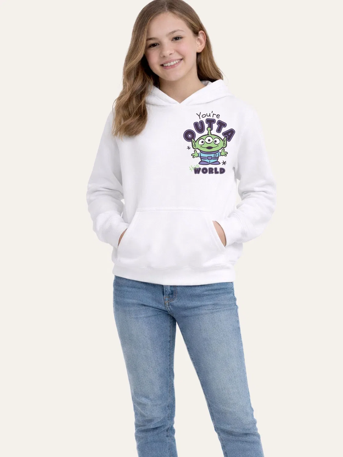 Худи с принтом, Toy Story Brand Threads, белый