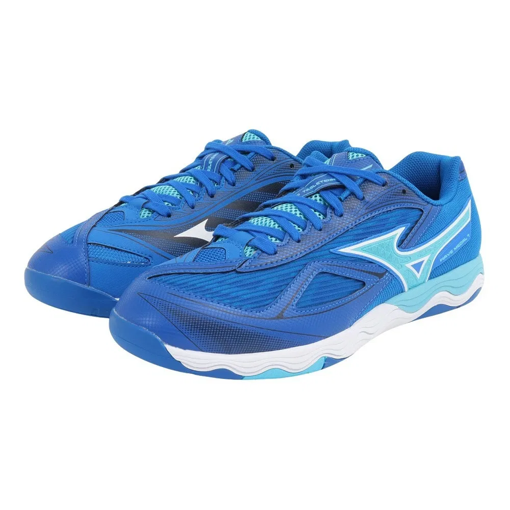 Унисекс кроссовки для настольного тенниса «Wave Medal 7» от Mizuno, Blue X White — фото 2