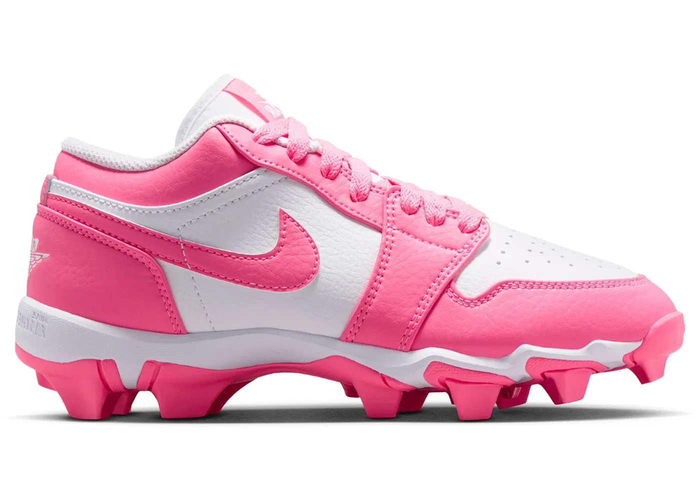 Детские бутсы для футбола Jordan 1 Low Cleat, White/Sunset Pulse/Digital Pink