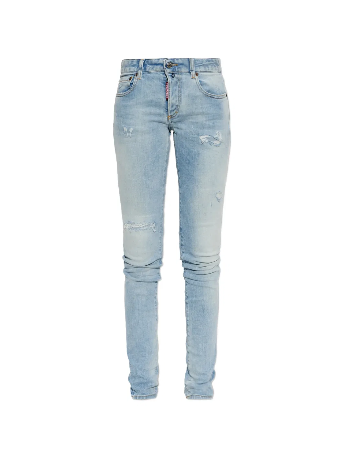 Джинсы Super Skinny с эффектом потертости Dsquared2, синий