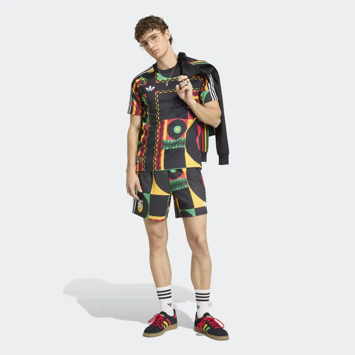 Мужская футболка с принтом Jamaica adidas Originals, Multicolor — фото 3