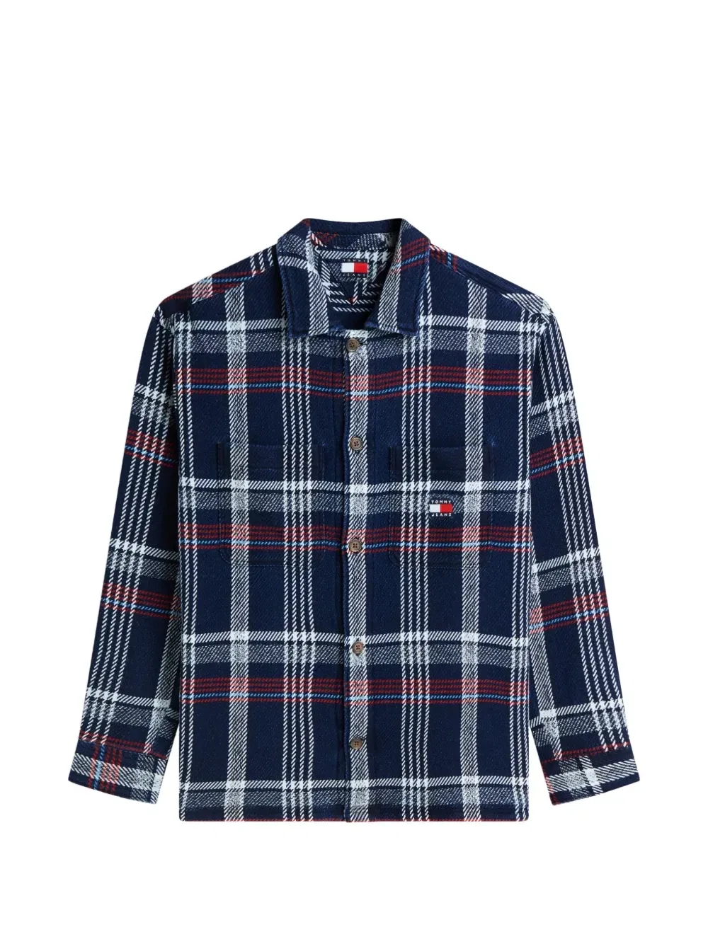 Рубашка в клетку с длинными рукавами Tommy Hilfiger, синий