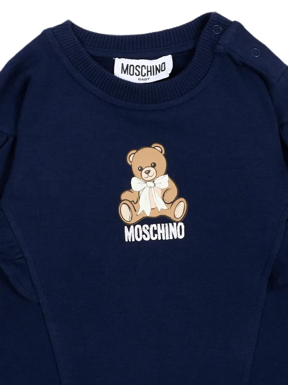 Худи из хлопка с оборками Moschino Kids, синий — фото 3