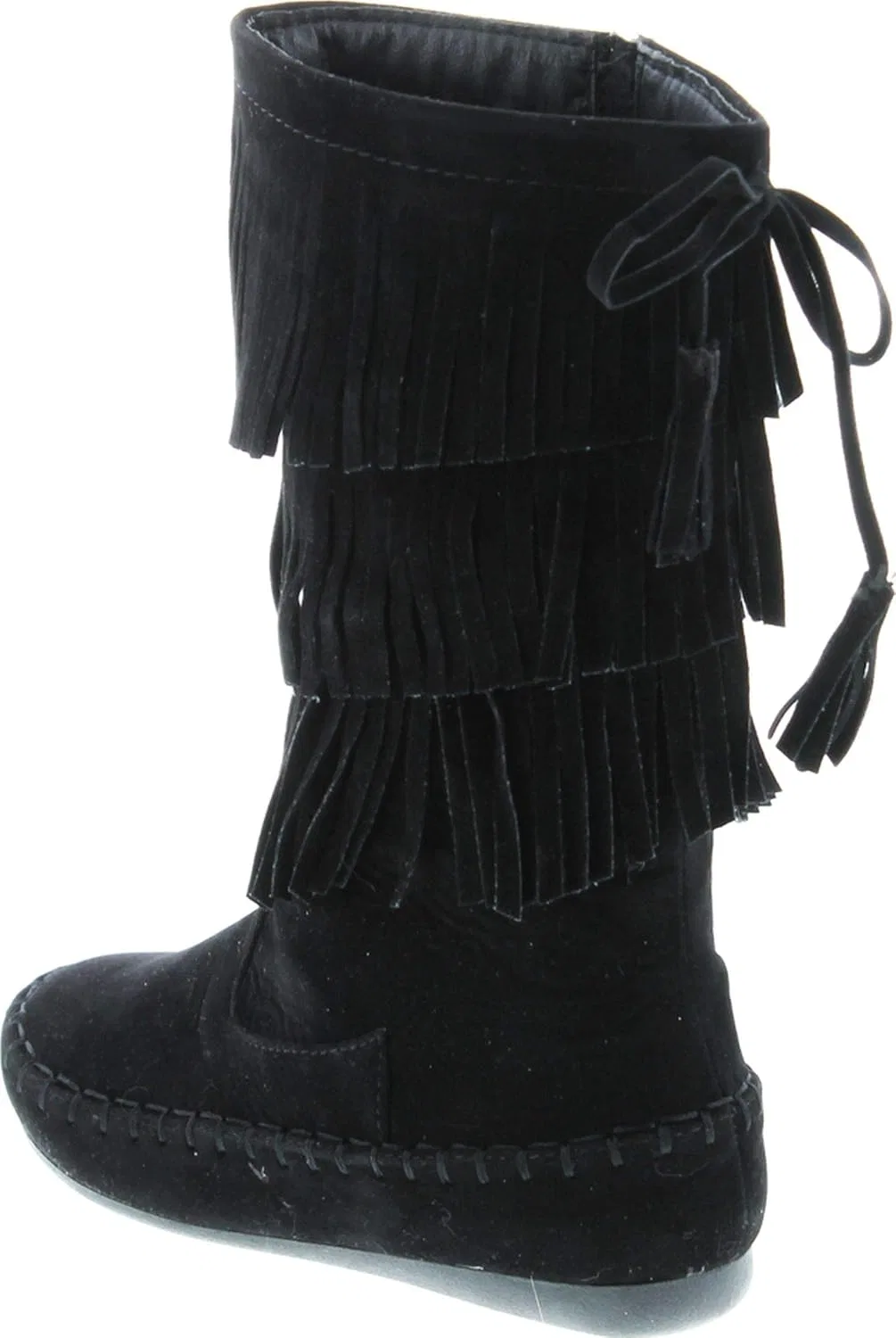 Детские сапоги для девочек с бахромой Link Candice-16K, Black — фото 3