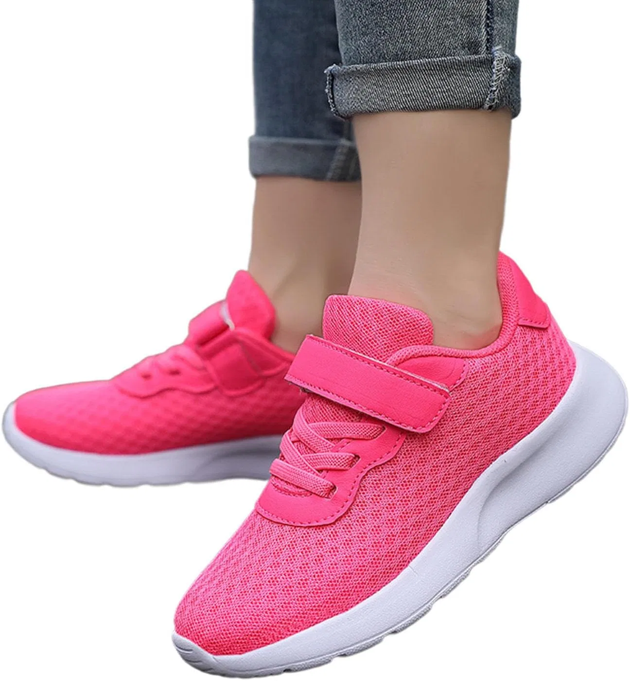 Детские кроссовки с широким носком для девочек, Hot Pink — фото 4