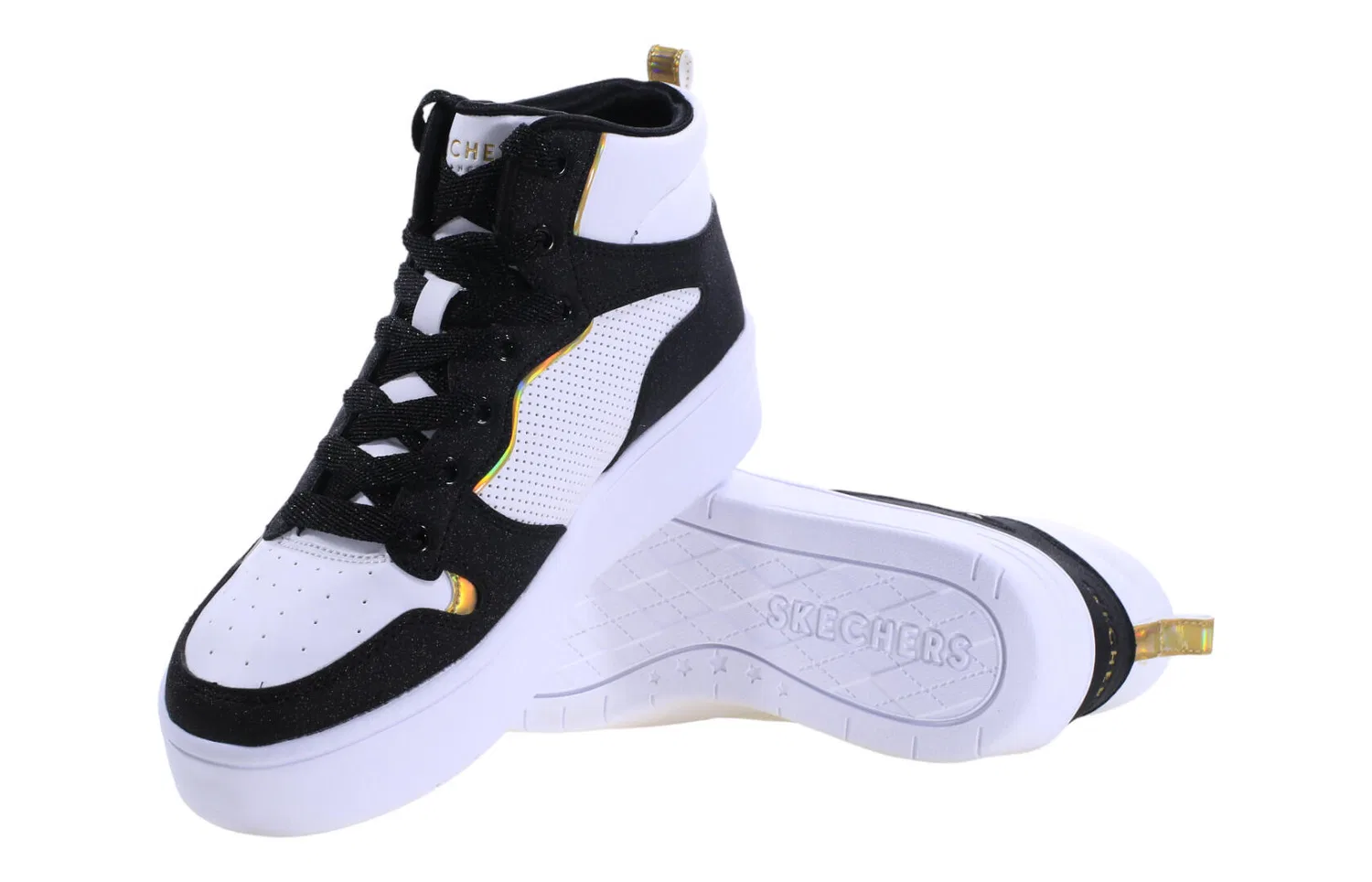 Детские кроссовки с блеском Skechers Court High-Shine, Bunt — фото 4