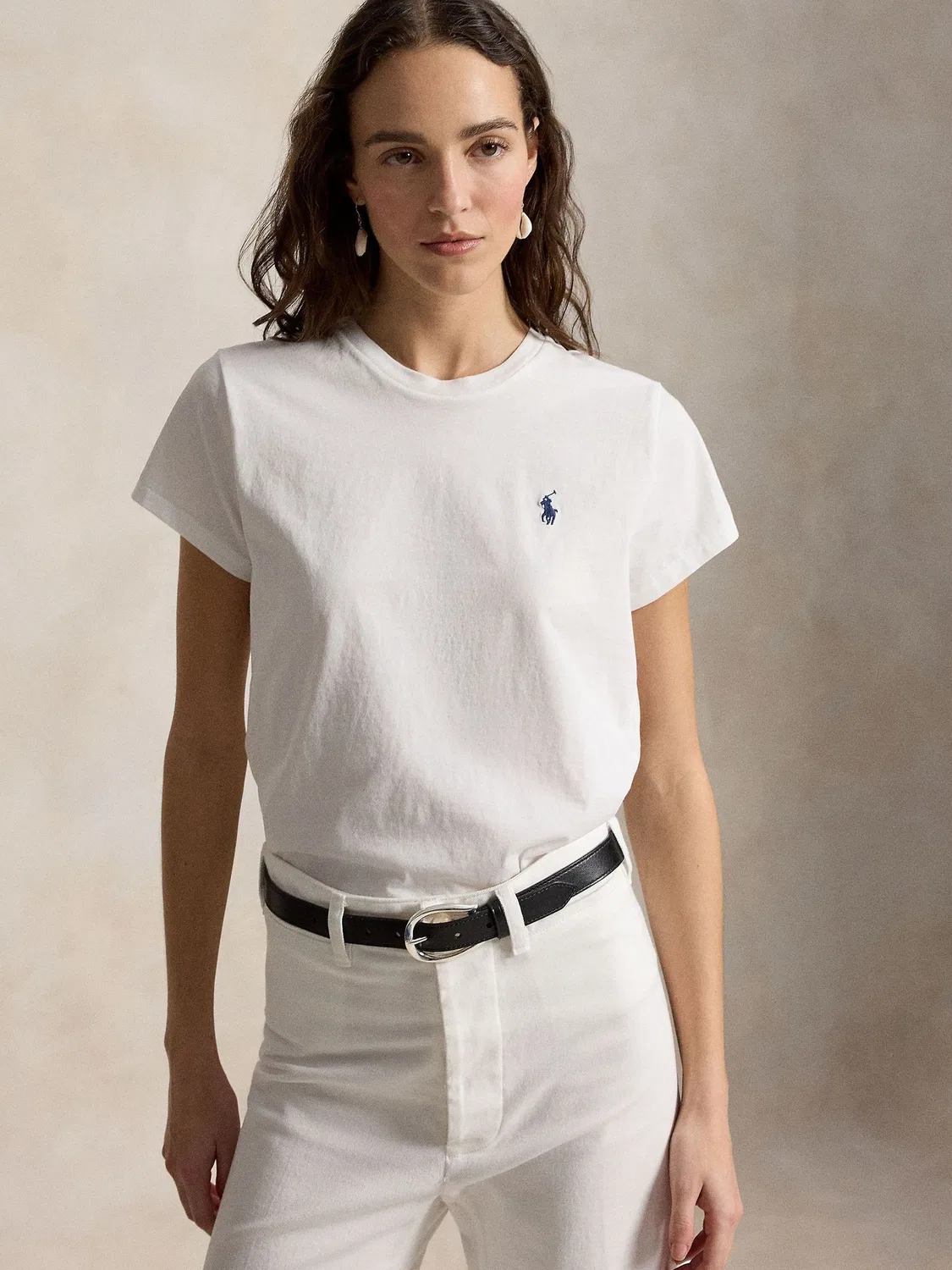 Футболка с коротким рукавом, свободный крой Polo Ralph Lauren, белый