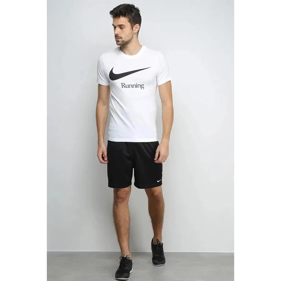 Футболка спортивная с принтом Dri-FIT Nike, Белый — фото 3