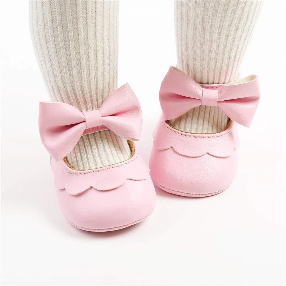 Детские туфли Мэри Джейн для девочек с бантом LAFEGEN, Pink — фото 2