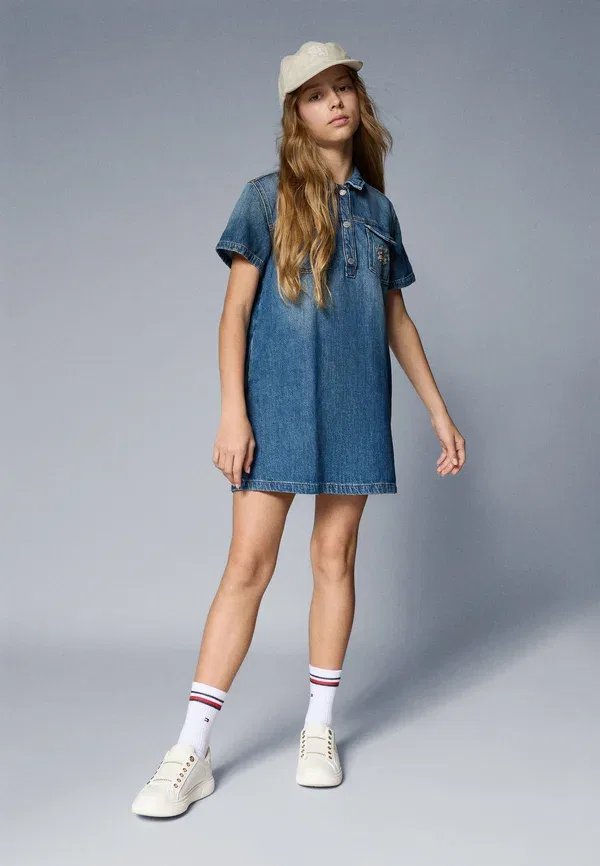Платье джинсовое Denim dress Tommy Hilfiger, Island Blue, синий — фото 2
