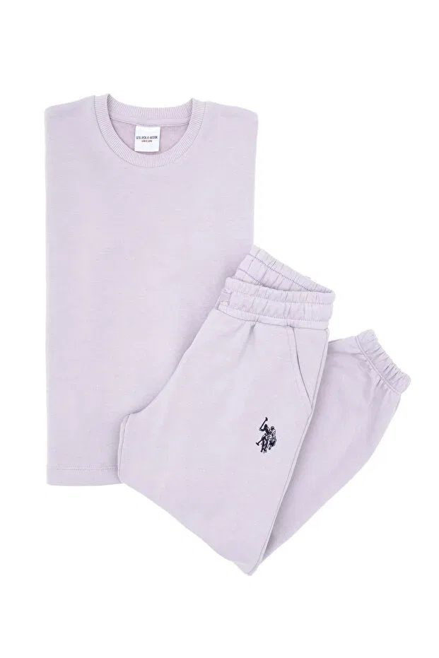 Детский спортивный костюм для девочек хлопковый U.S. Polo Assn., Lilac — фото 4