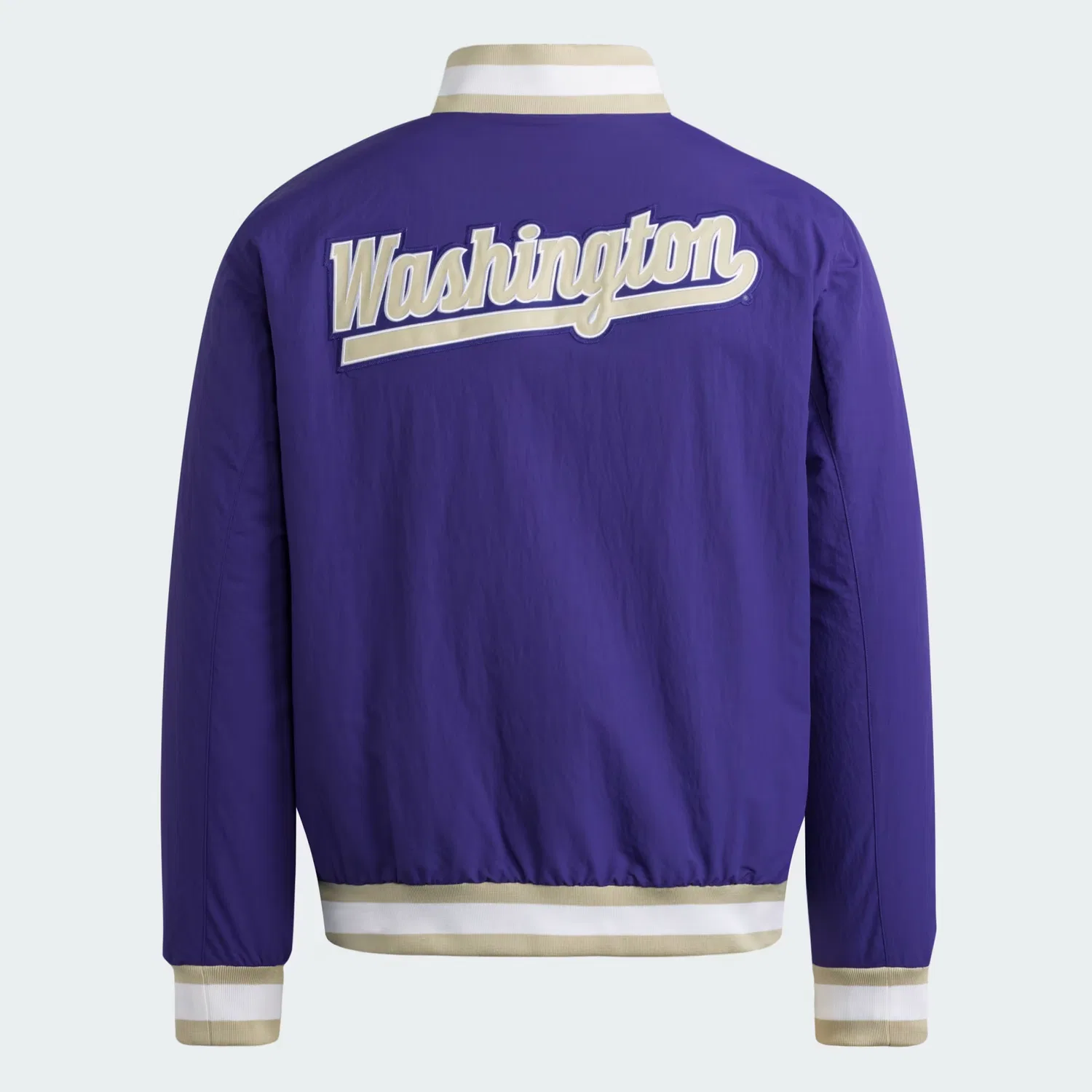 Мужская бейсбольная куртка-дагаут с логотипом Washington Huskies Adidas Performance, командный фиолетовый — фото 2