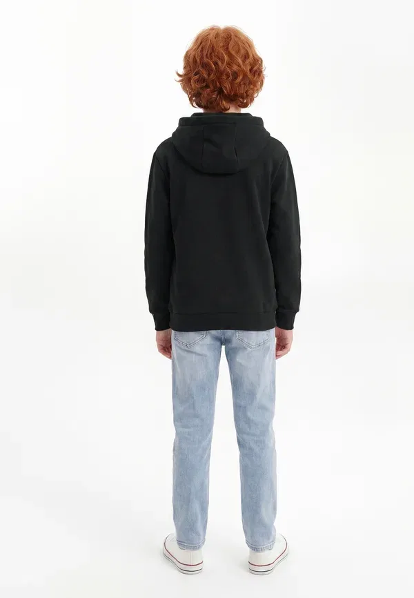 Худи хлопковое Kids fluffy hoody Urban Classics, черный — фото 2
