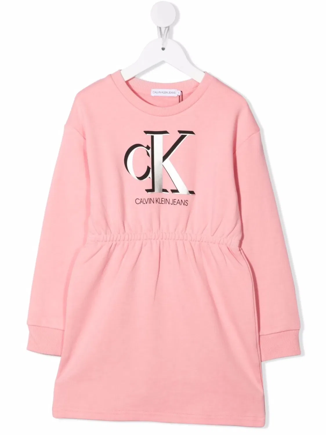 Платье из органического хлопка с логотипом Calvin Klein, розовый