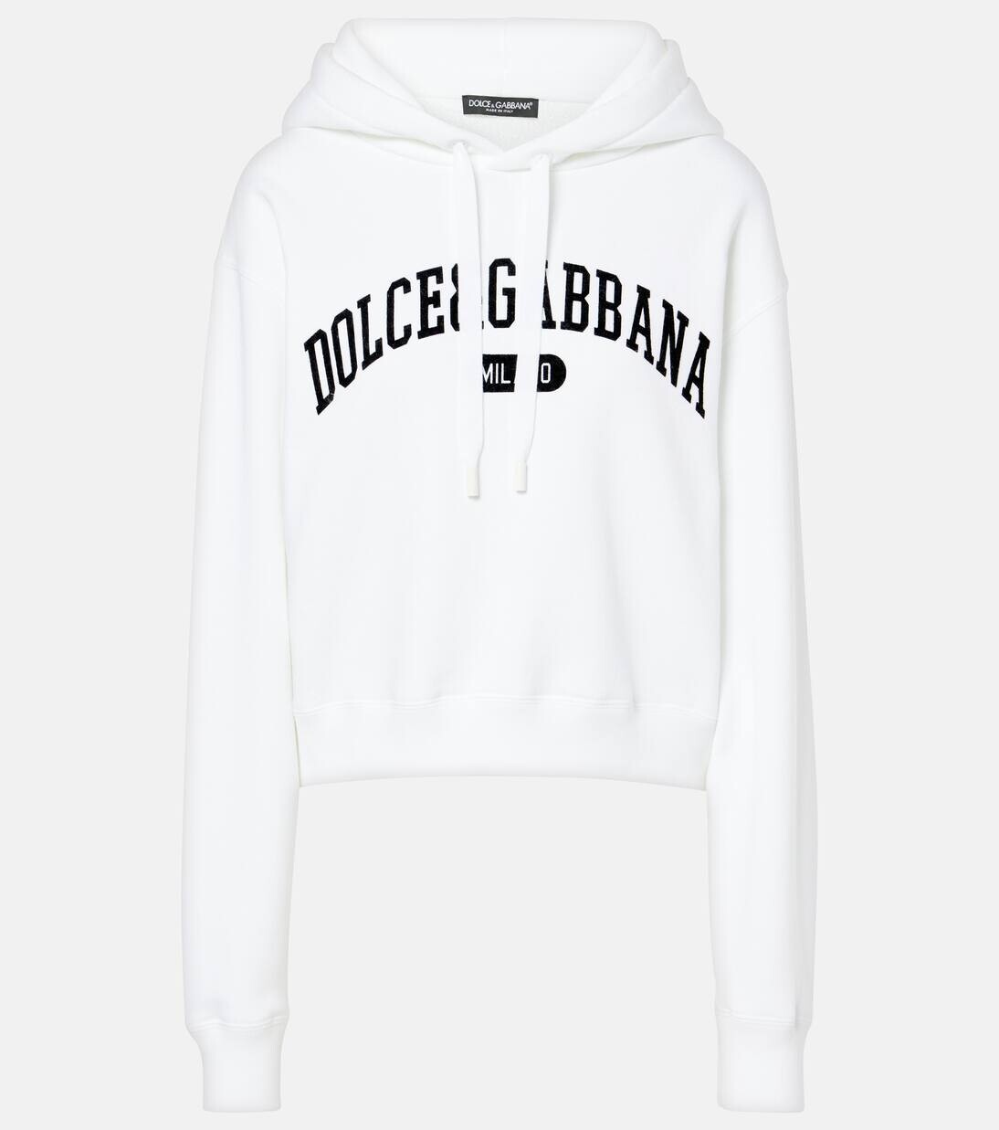 

Хлопковая толстовка с логотипом Dolce&Gabbana, цвет bianco ottico