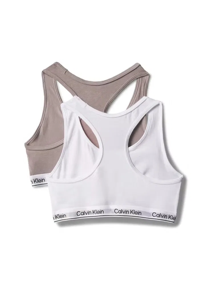 Бюстгальтер без рукавов комплект 2 шт Racerback Calvin Klein Jeans, белый — фото 2