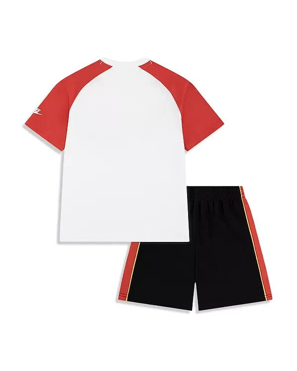 Детский комплект для мальчиков с принтом Victory Lap Tee & Shorts Set Nike, черный — фото 2