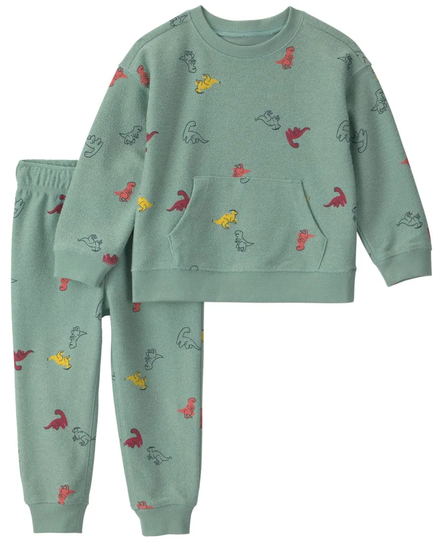 Комплект из свитшота и брюк с динозаврами Carter's, Green