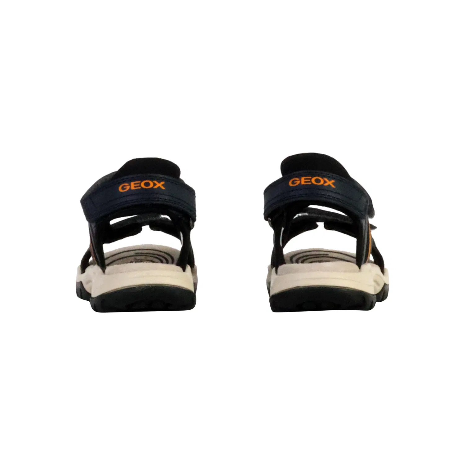 Детские сандалии с перфорированной подошвой Geox Borealis A, Navyblau Konigsblau Orange — фото 4