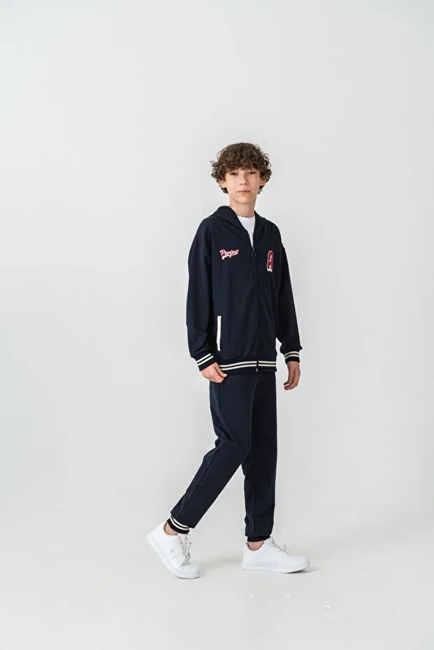 Детский спортивный комплект для мальчиков с принтом Mışıl Kids, Navy Blue