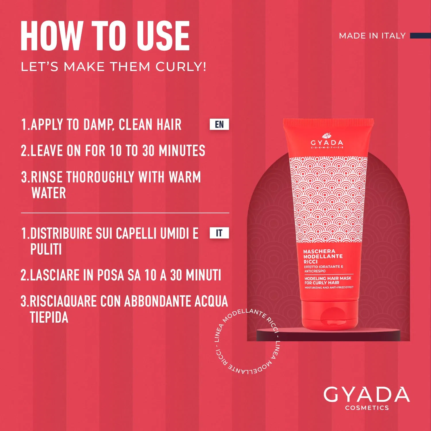 Моделирующая маска для вьющихся волос «Curly Modelling Mask» 200 мл от GYADA COSMETICS Gyada Cosmetics — фото 4