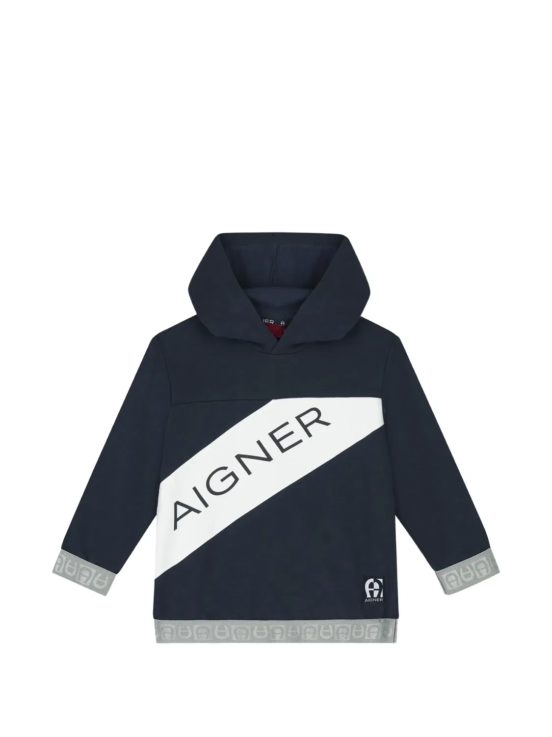 Худи с принтом логотипа синего цвета Aigner, синий