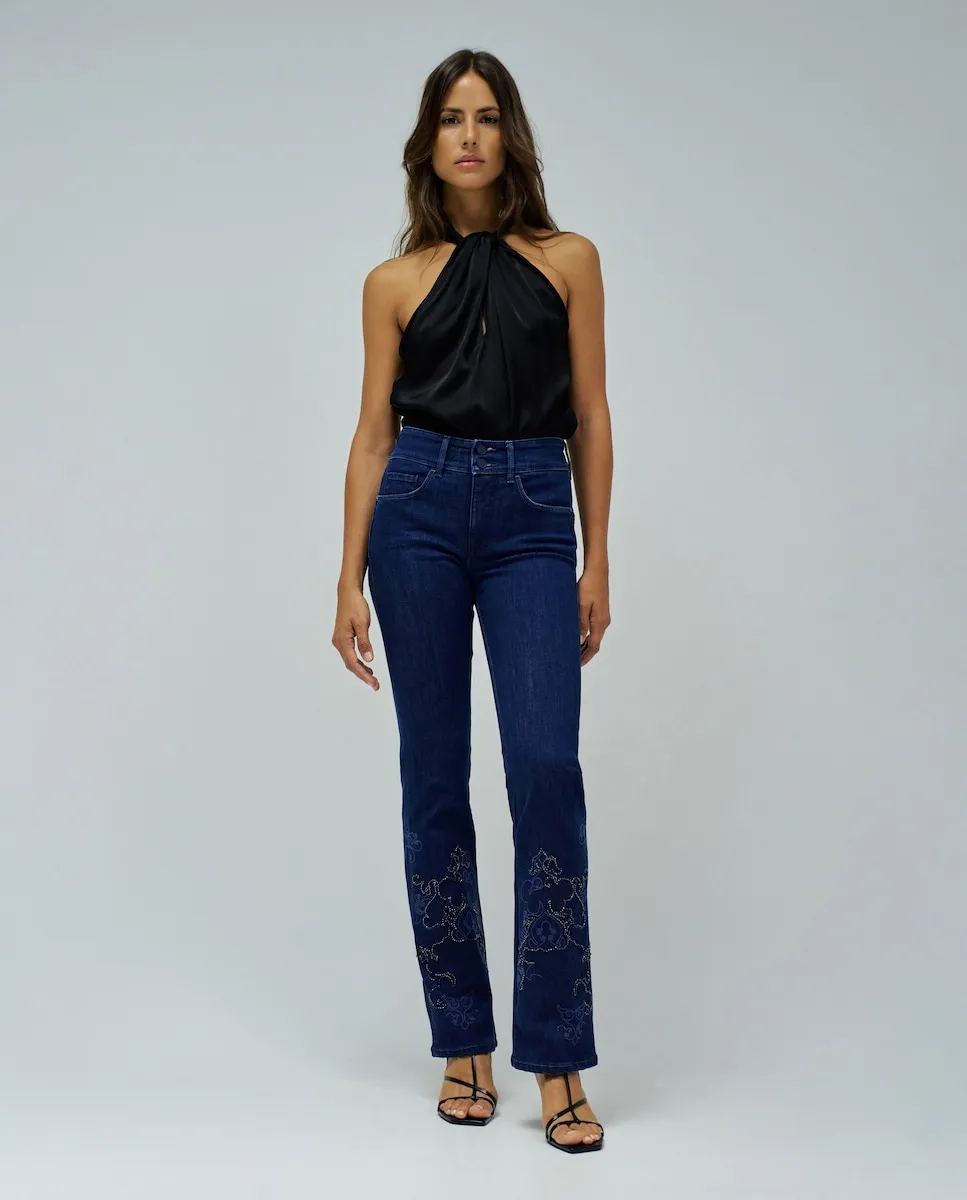 

Женские джинсы с эффектом пуш-ап, расклешенные внизу Salsa Jeans, синий