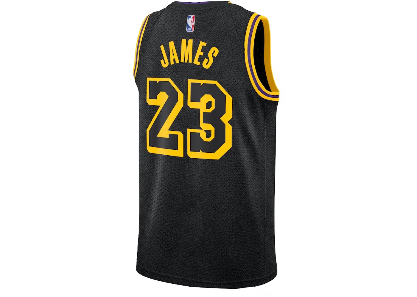 Мужская баскетбольная джерси с длинным рукавом Nike NBA Lakers Lebron James Swingman, Black — фото 2