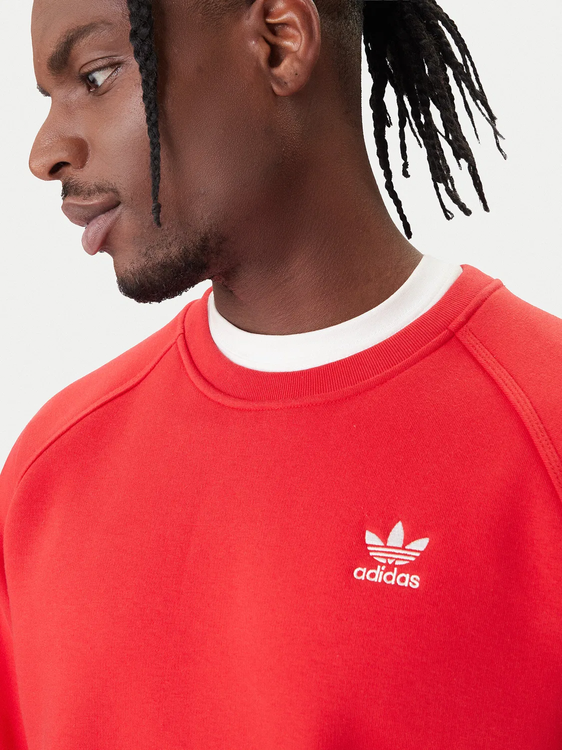Мужская толстовка стандартного кроя Trefoil Essentials Adidas, красный — фото 4