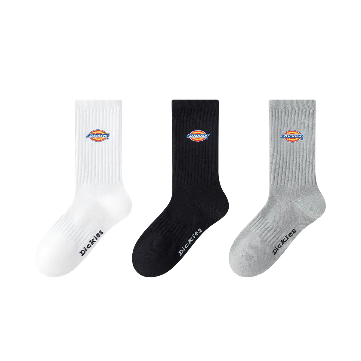 Детские носки до колена, набор из 3 пар, Dickies, White/Gray/Black