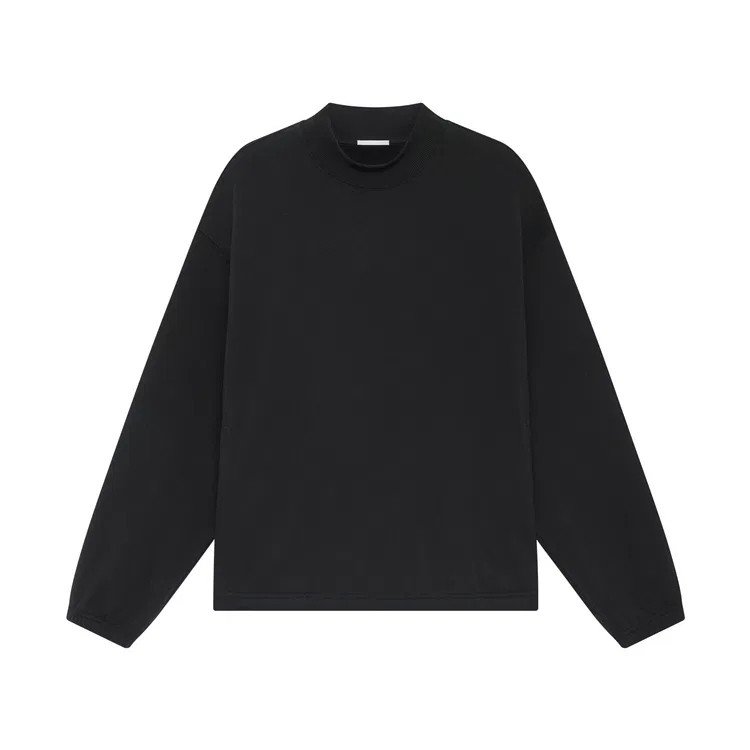 Детский свитшот с высоким воротником Nice Rice, Charcoal Black