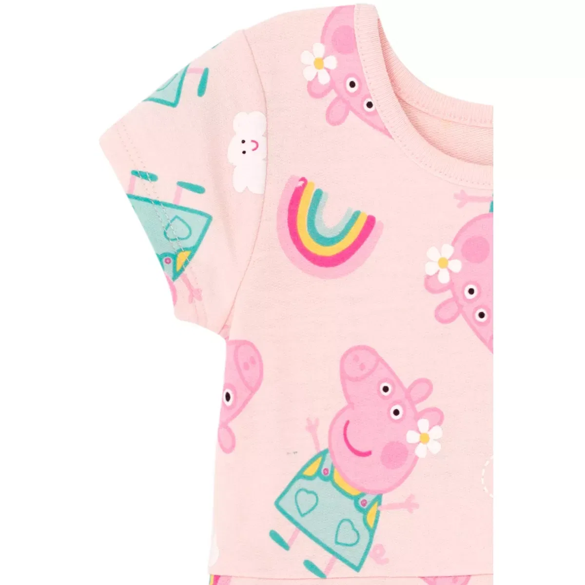 Детское платье для девочек с принтом Peppa Pig French Terry Dress, Peppa Pig, Pink — фото 2