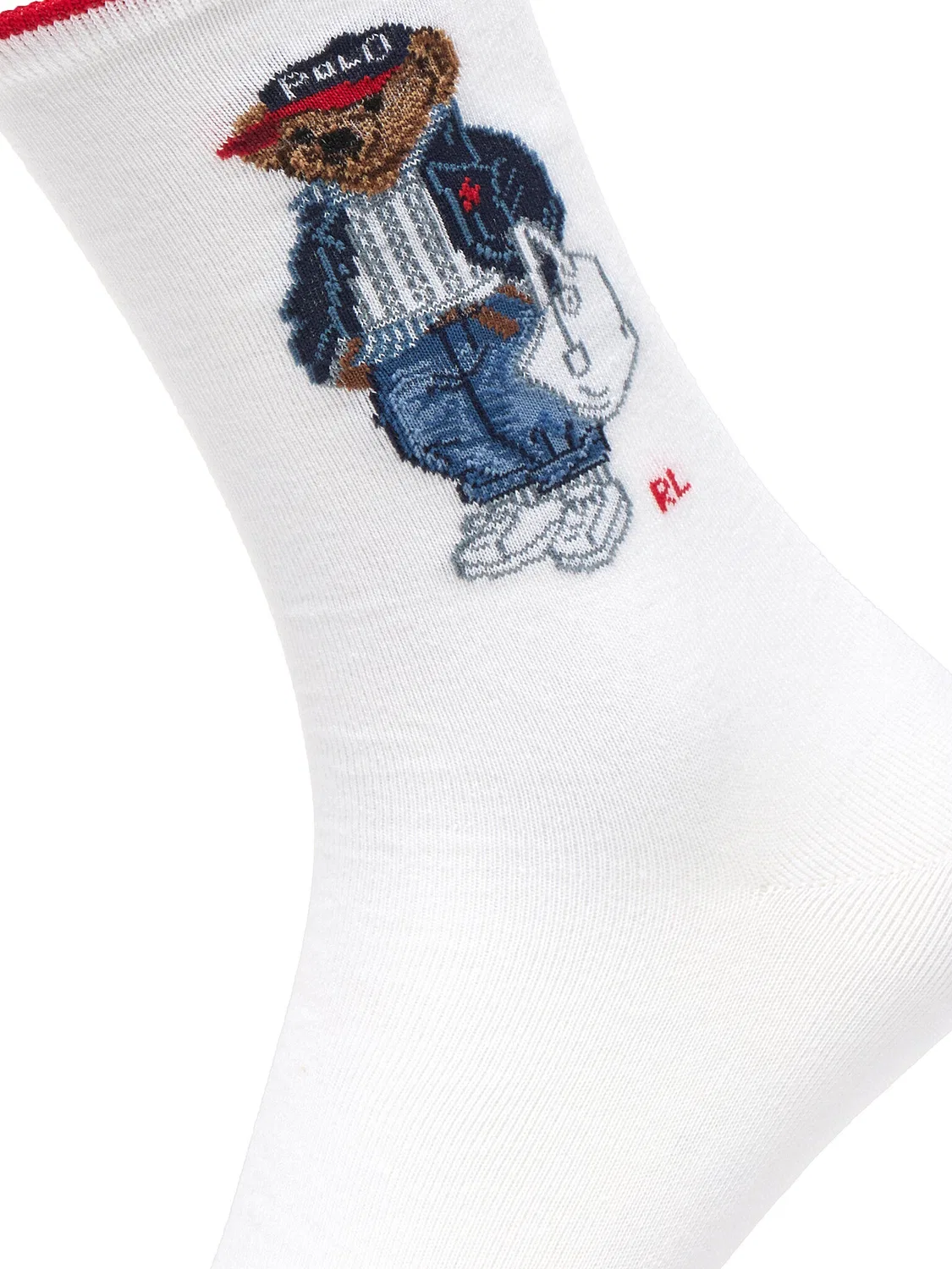 Женские длинные носки Polo Ralph Lauren, белый — фото 3