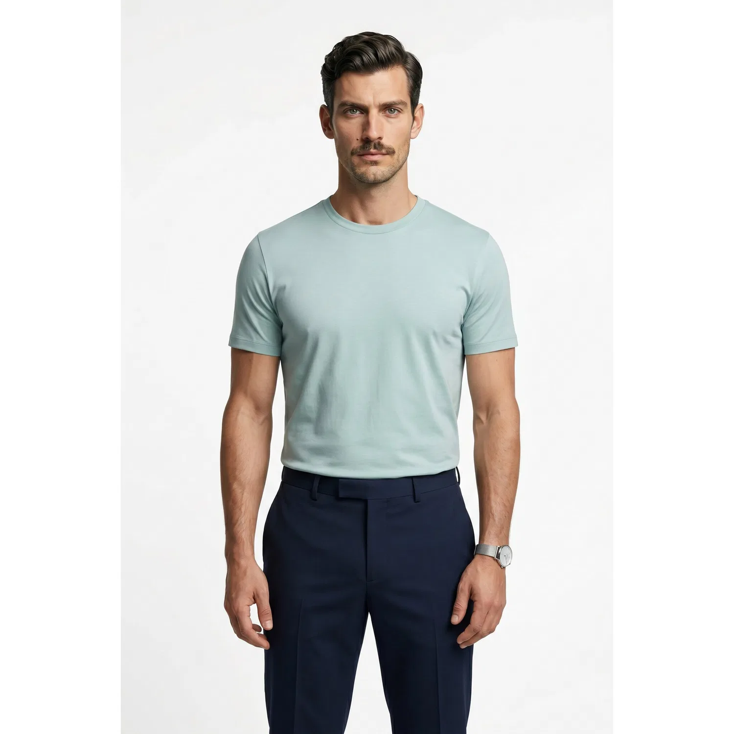 Детская футболка с круглым вырезом Calvin Klein Underwear, Black/Sea Spray — фото 2