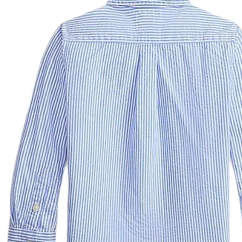 Детская рубашка Casual Classic с длинным рукавом Polo Ralph Lauren, Blue — фото 4