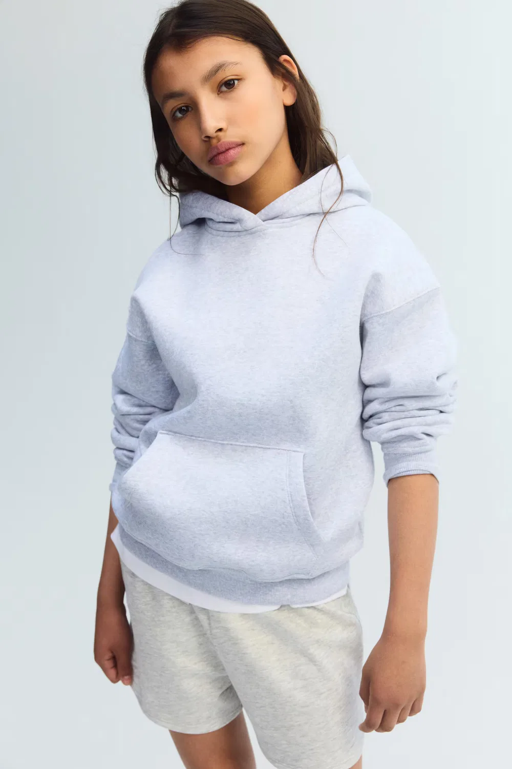 Толстовка с капюшоном H&M, Hellgraumeliert